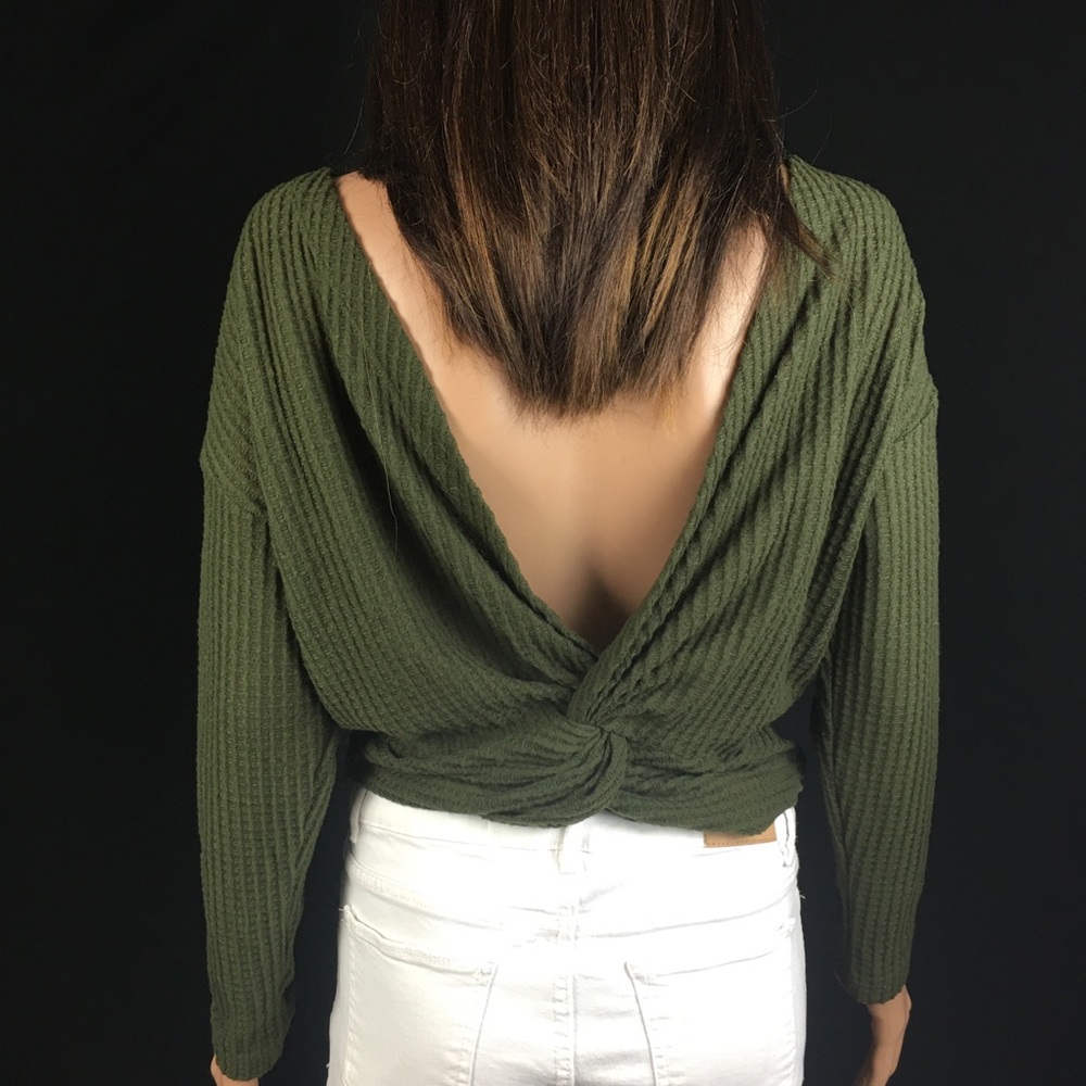 Popular Long Sleeve Ribbed Top - Picture 4 of 7